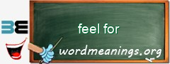 WordMeaning blackboard for feel for